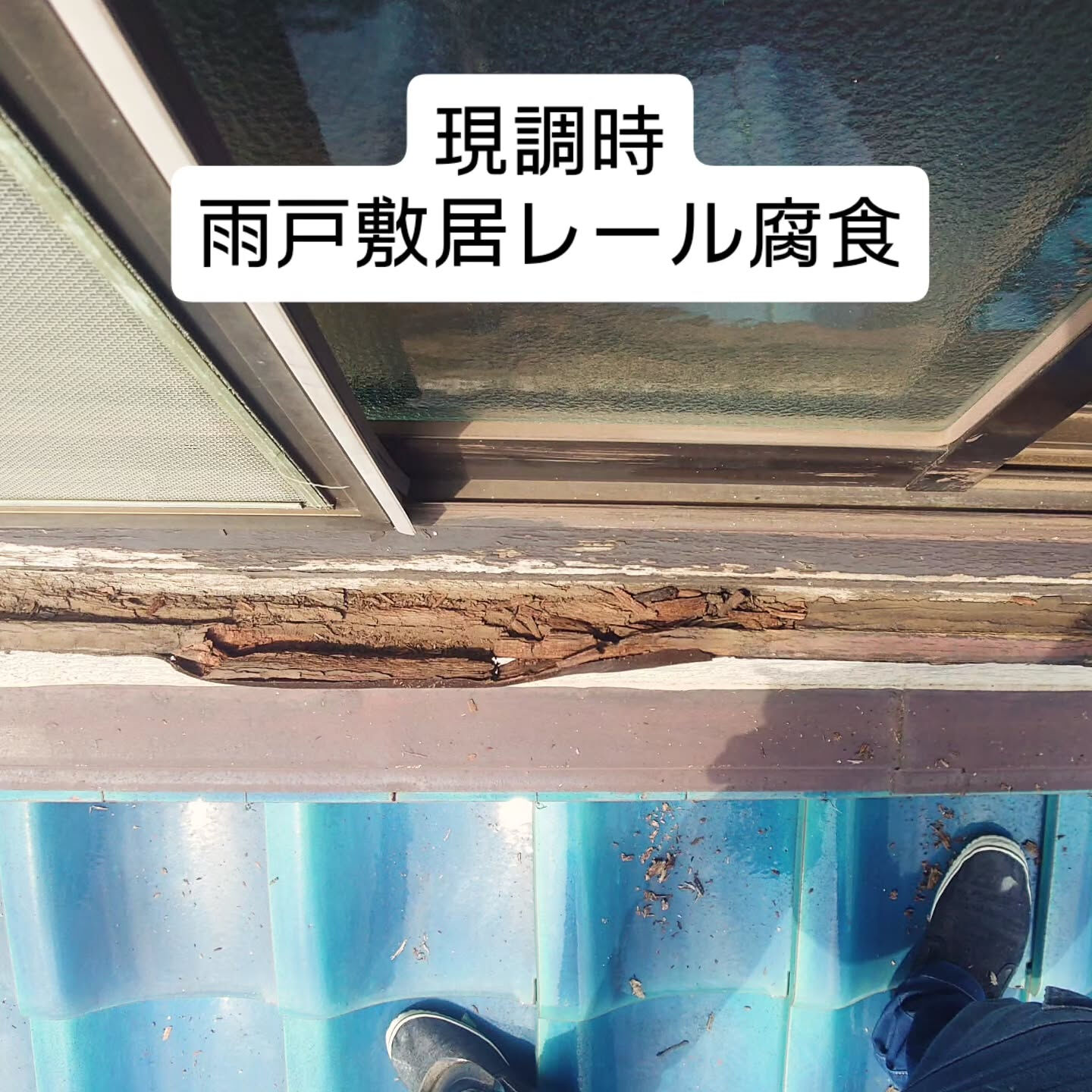 今回は木製雨戸の敷居レール交換工事を行いました！