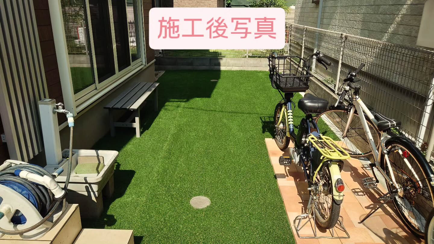今回はさいたま市にて人工芝敷設工事です