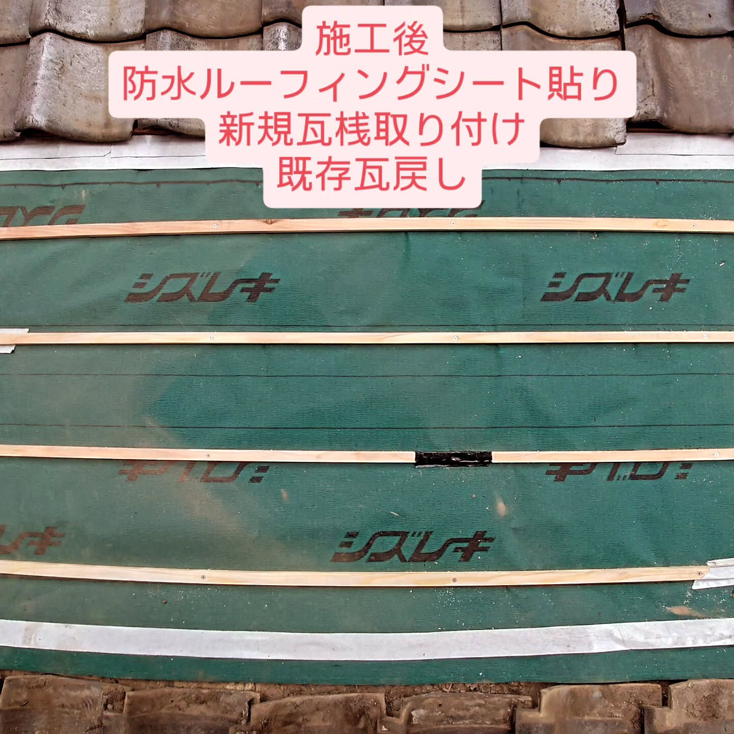 今回は板橋区にある築70年の平屋で屋根工事をしてきました